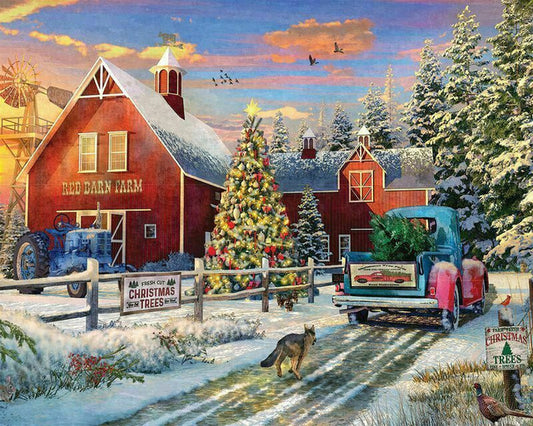 Red Barn Tree Farm -1000 piece puzzle