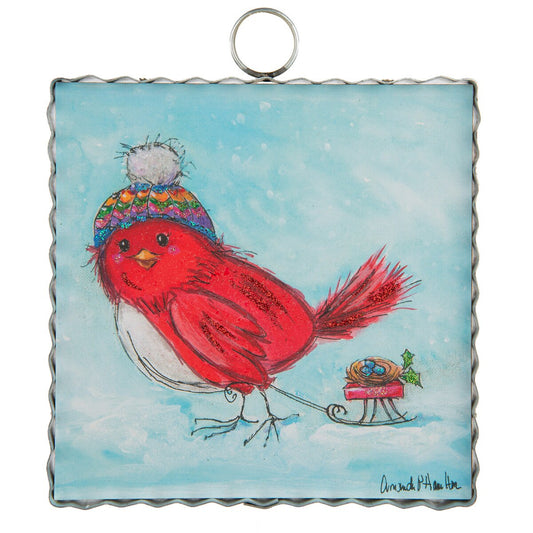 Mini Gallery Red Bird & Nest