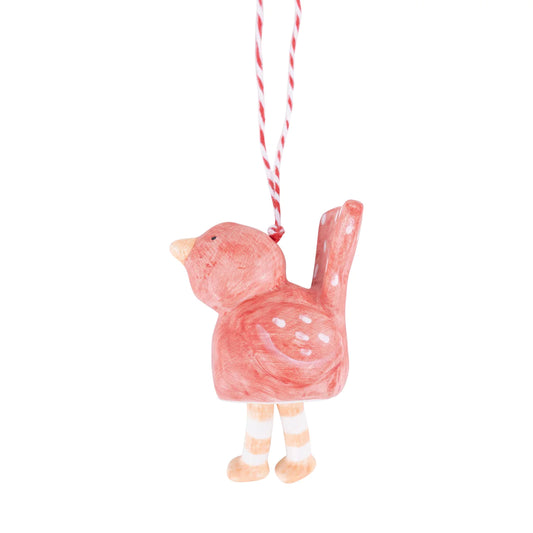 Red Bird Bell Ornament