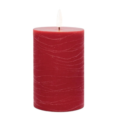 Battery Operated Red Pillar Candle