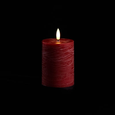 Battery Operated Red Pillar Candle