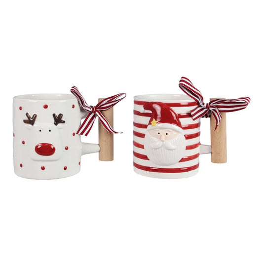 Red & White Christmas Mugs - 2 styles