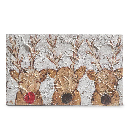 Reindeer Wood Block