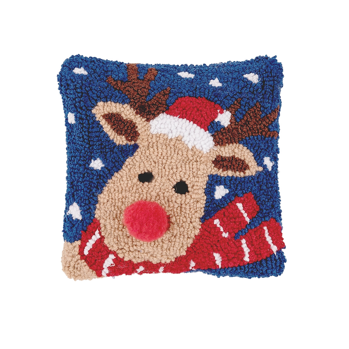 Reindeer Hooked Pillow