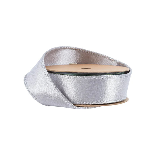 Shimmer Satin Ribbon - 1" Silver