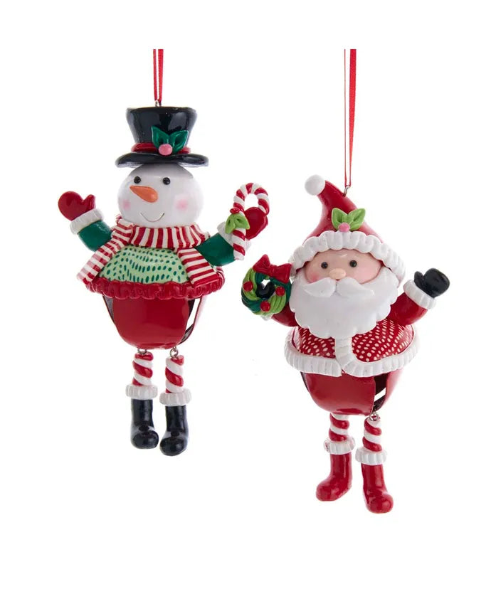 Bell Ornaments - Santa or Snowman