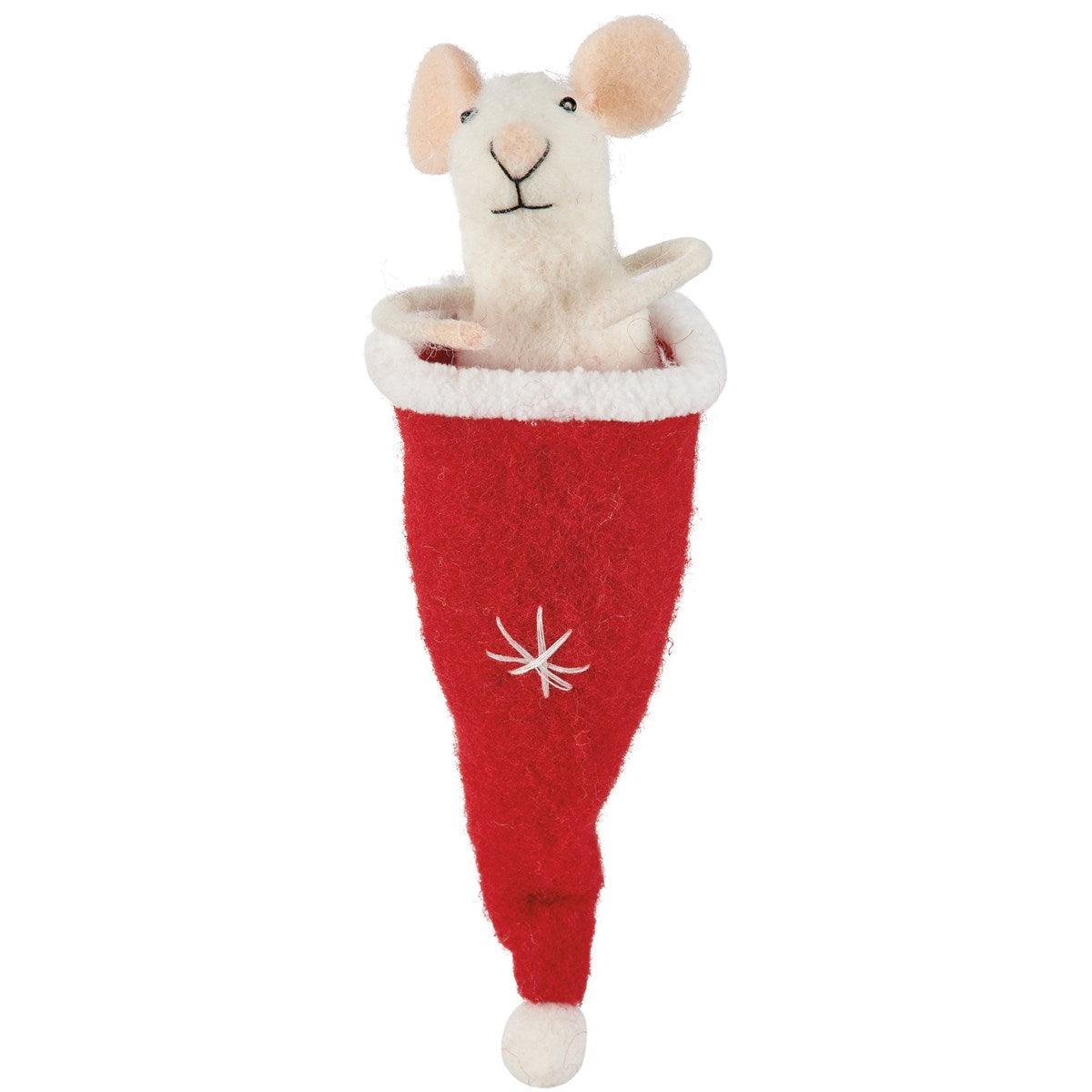 Santa Hat Mouse Ornament