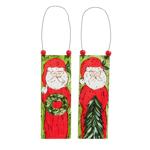 Santa Clause Wooden Ornament - 2 styles