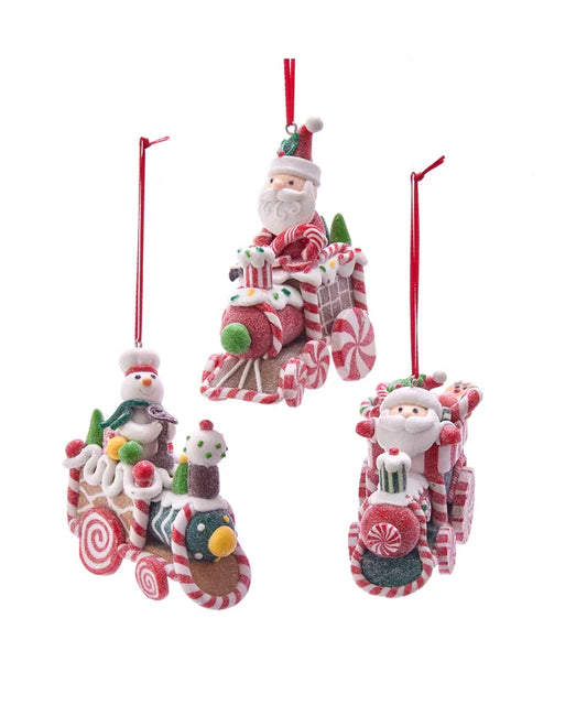 Gingerbread Train Ornaments - 3 styles