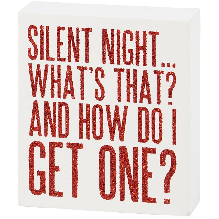 Silent Night Block Sign