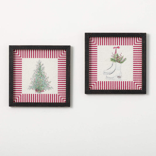 Christmas Wall Art - Skates or Christmas Tree