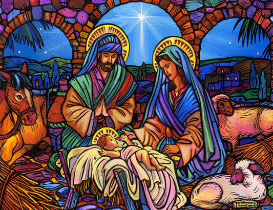 Stained Glass Nativity - 500 pieces