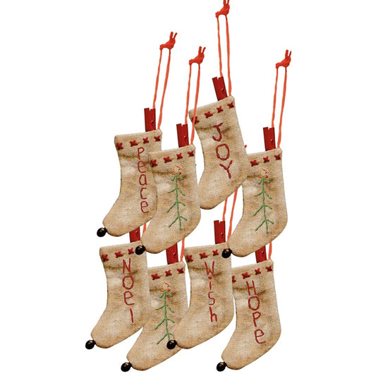 Tiny Stocking Ornament Set