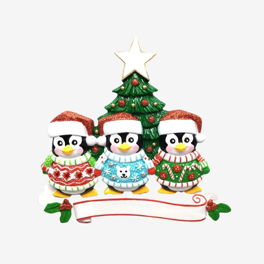 Family Ugly Sweater Ornament- 3