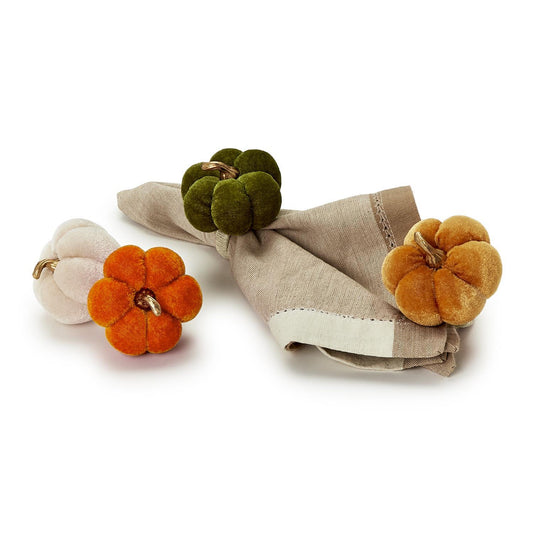 Velvet Pumpkin Napkin Holders - 4 colors