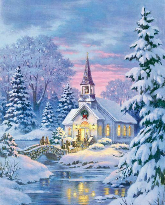 Village Chapel Puzzle - 1000 pieces