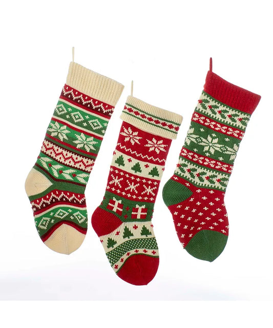 Knit Christmas Stockings - 3 Styles