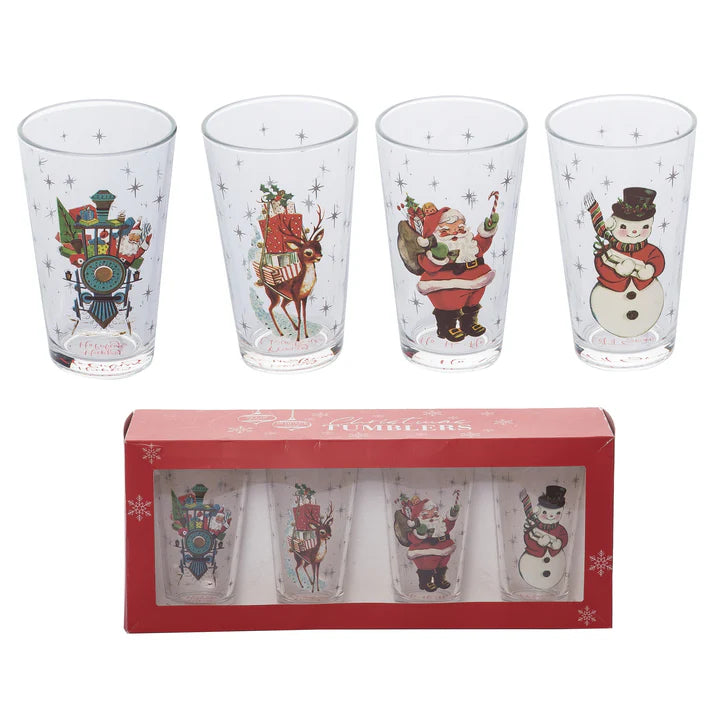 Christmas 20 oz. Tumblers - Set of 4