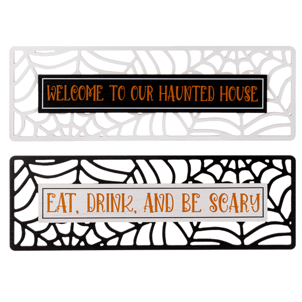 Spider Web Halloween Sign - 2 Styles