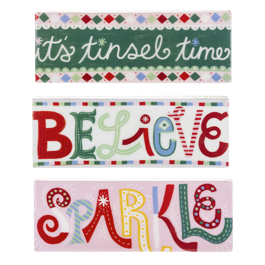 Whimsy Holiday Message Blocks - 3 styles