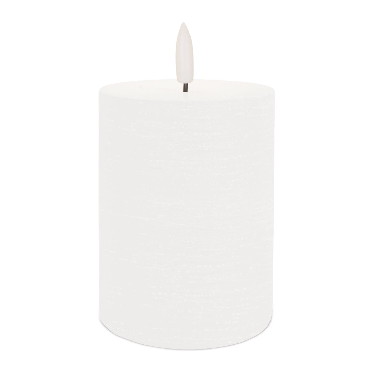 Battery Operated White Pillar Candle