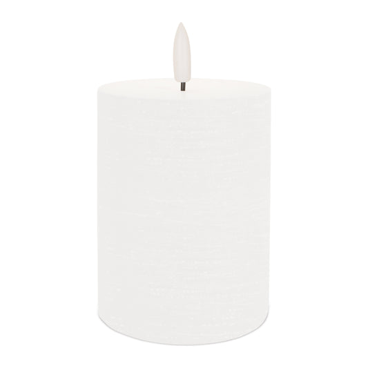 Battery Operated White Pillar Candle