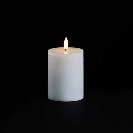 Battery Operated White Pillar Candle