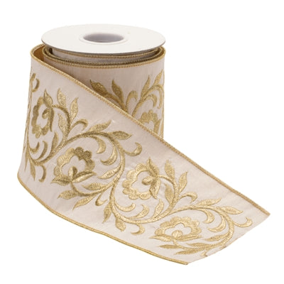 White & Gold Ribbon