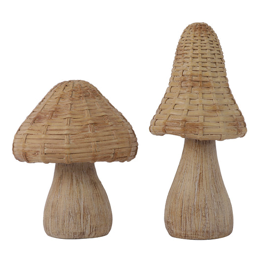 Resin "Wicker" Mushroom - 2 sizes