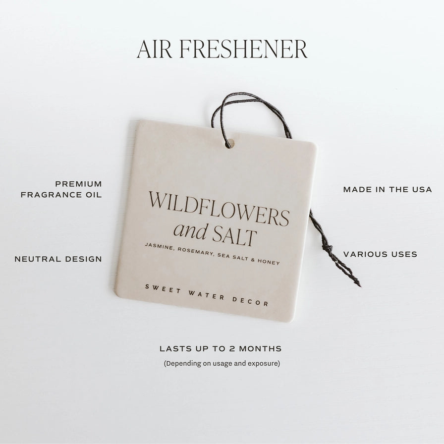 Wildflowers & Salt Hanging Air Freshener