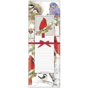 Winter Birds Notepad and Kitchen Towel Set