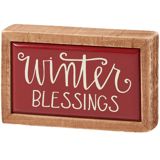 Winter Blessings Mini Box Sign