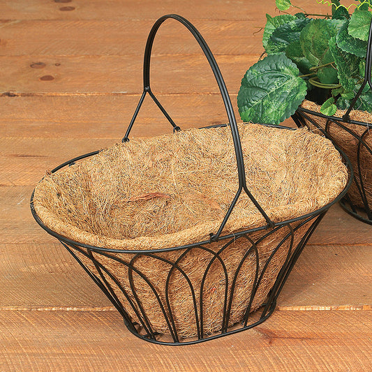 Oval Wire Baskets with Coco Lining