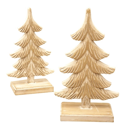 Wood Carved Trees - 2 sizes