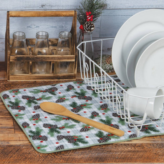 Woodsy Christmas Drying Mat