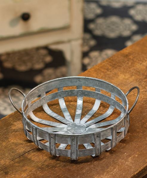 Galvanized Round Basket