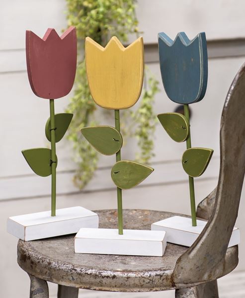 Wooden Tulip Pedestal