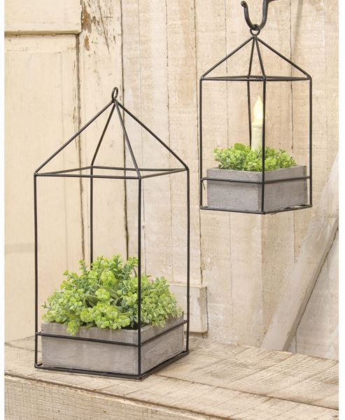 Plant Holder with Metal Frame - 2 sizes