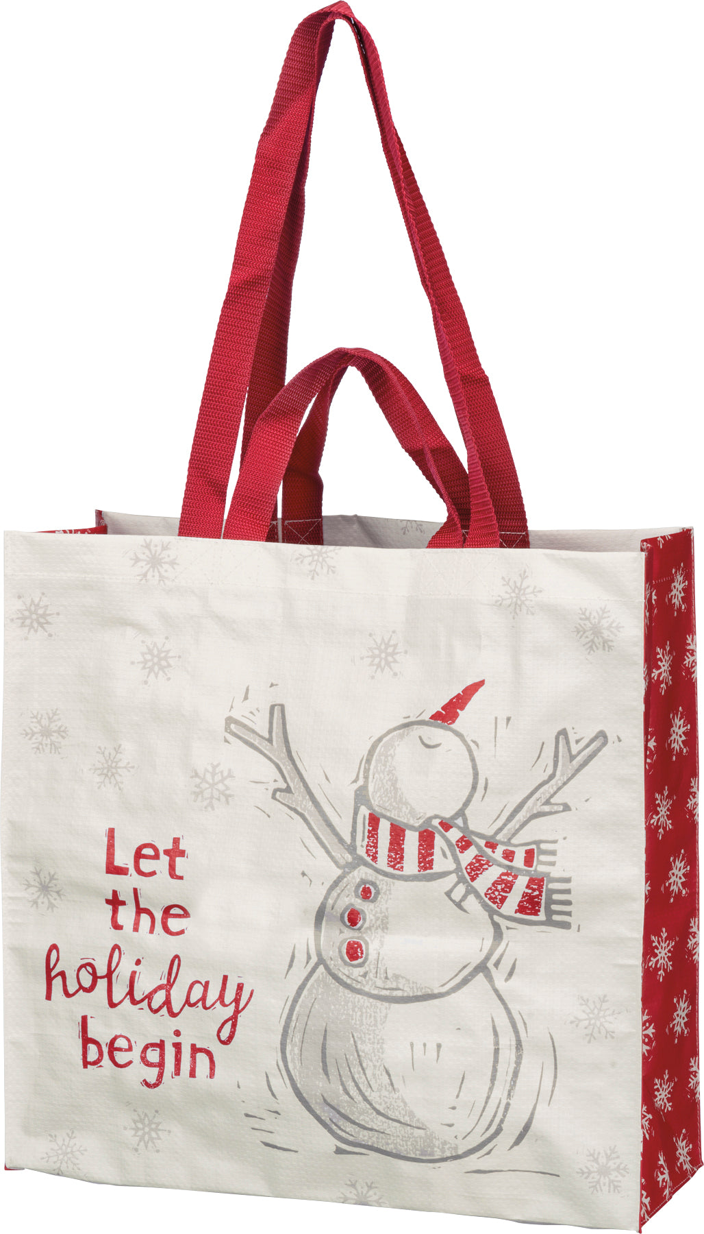 snowman, market, tote, christmas, winter, snowflakes, holiday