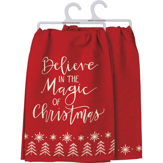 tea towel, t-towel, christmas, believe, magic