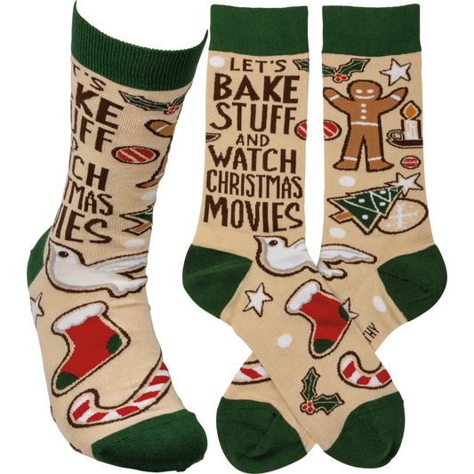 socks, christmas, bake, movies