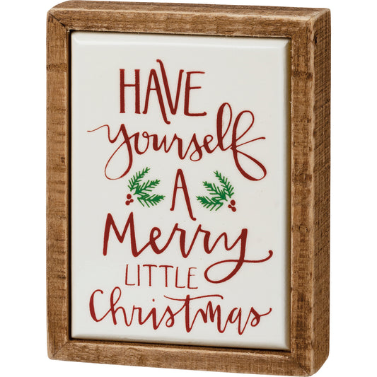 merry, christmas, sign, mini, wood, tier tray, shelf sitter