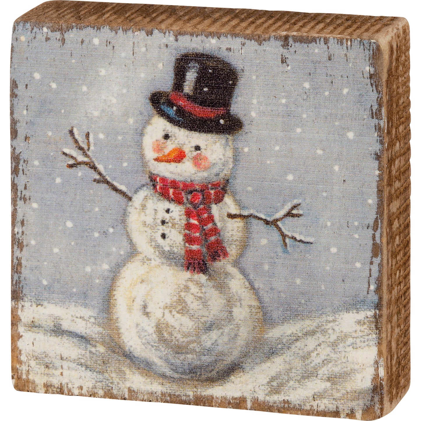 snowman, block, sign, christmas, winter, shelf sitter, tier tray