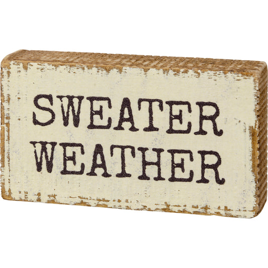 sweater weather, sign, mini, wood, tier tray, fall, shelf sitter