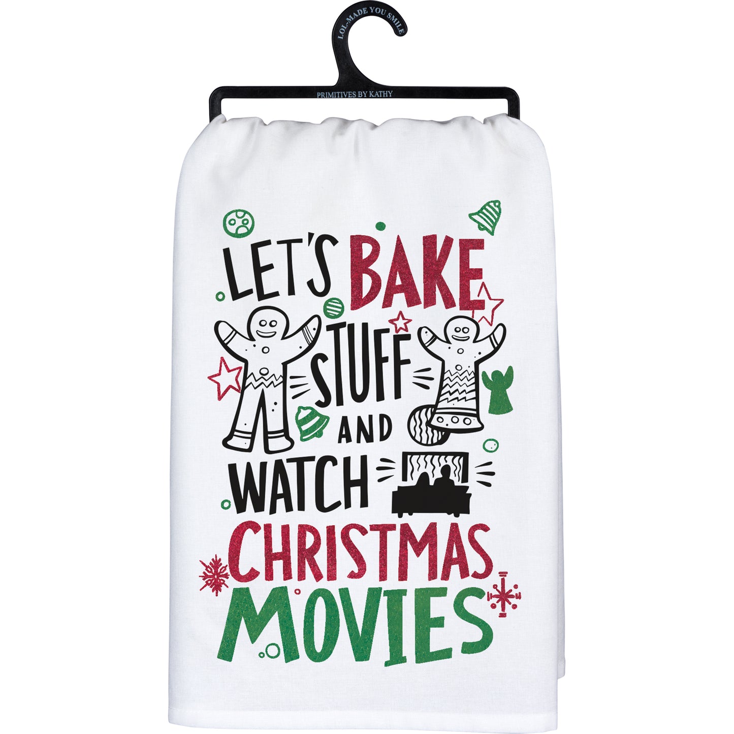 tea towel, t-towel, bake, christmas, movies