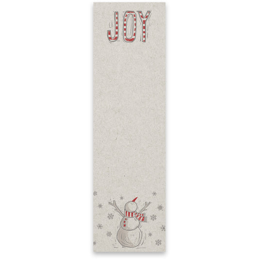 list, note, pad, snowman, joy, christmas, winter