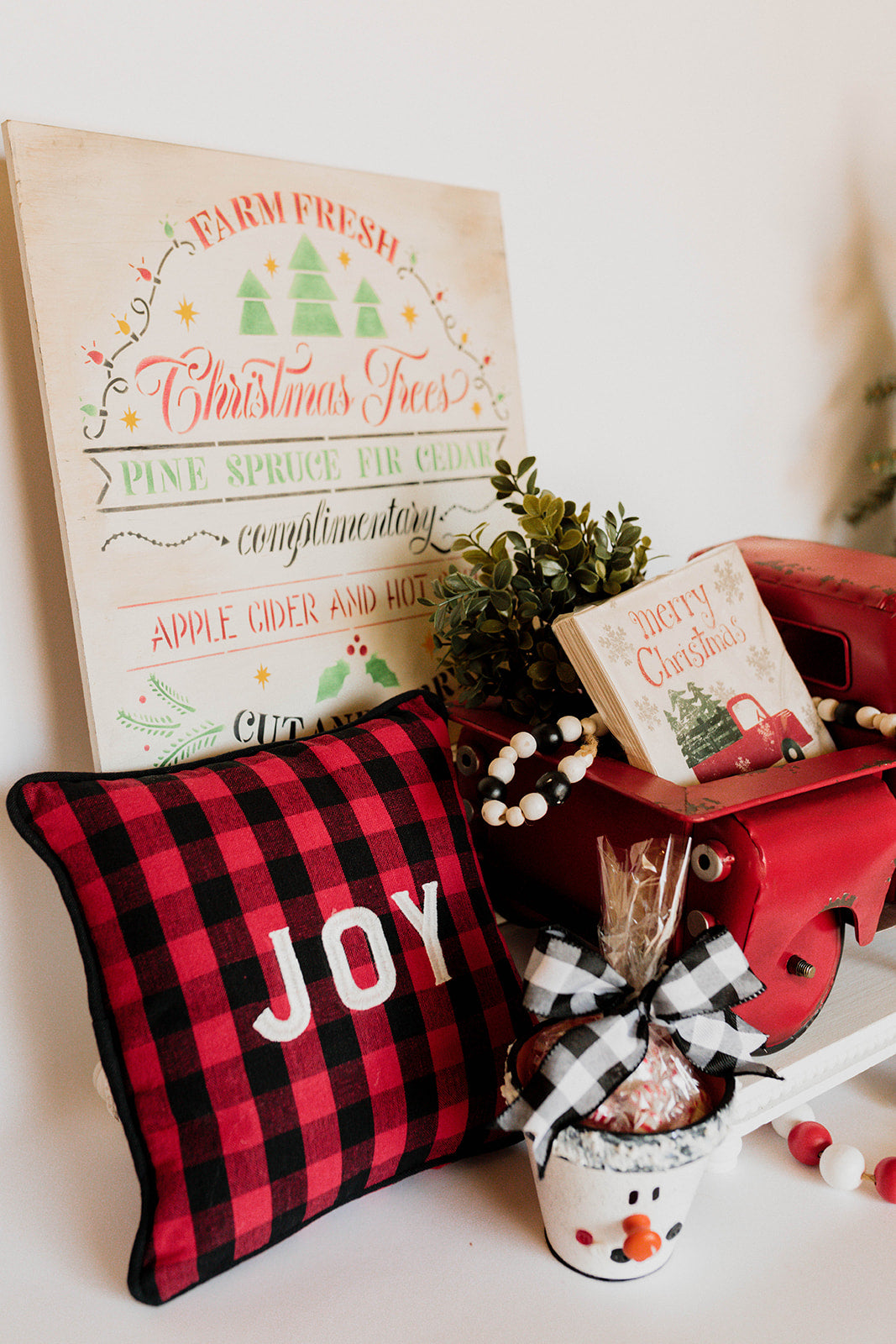 Joy, pillow, christmas, home decor