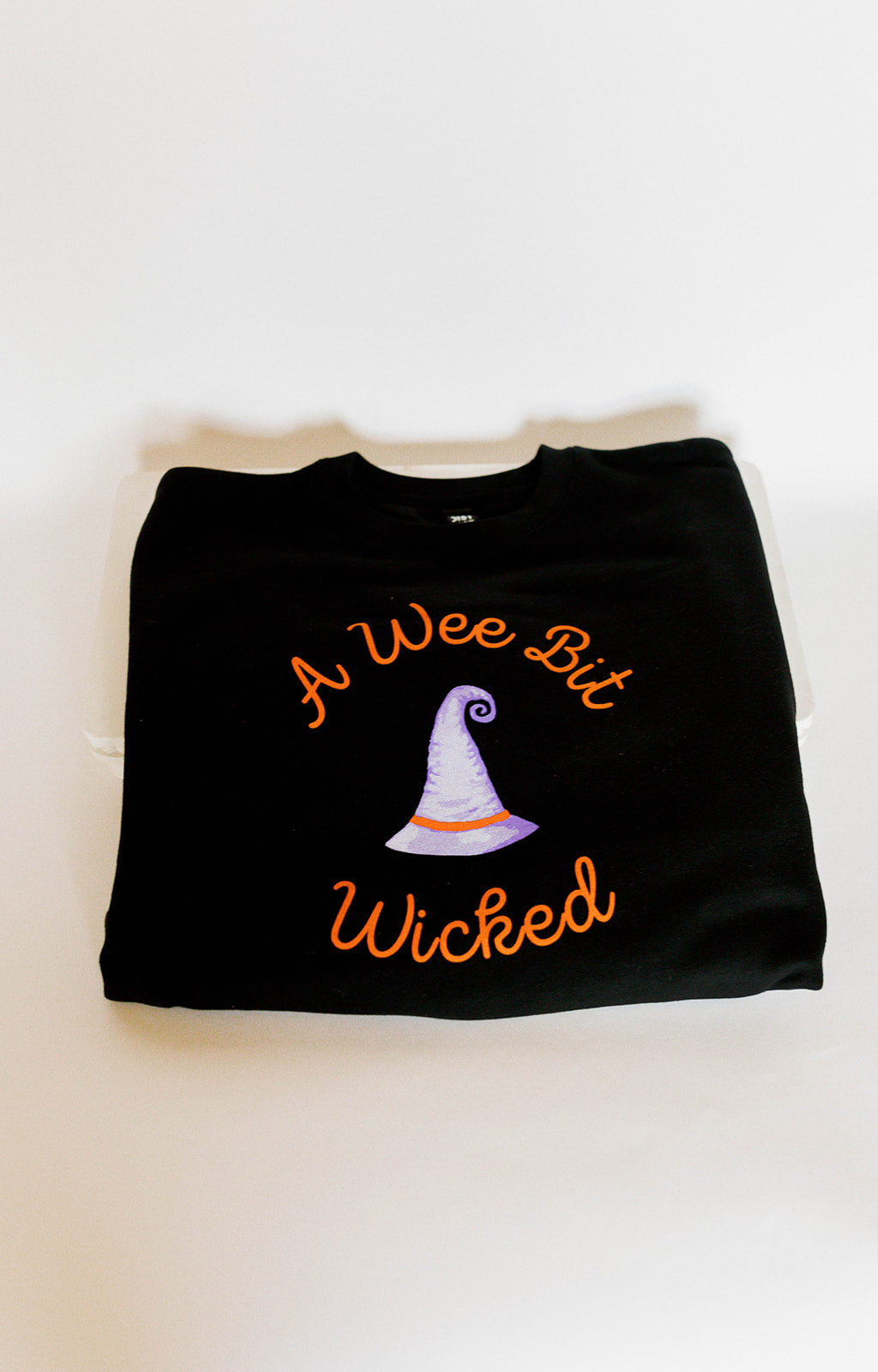 A wee bit wicked Halloween sweatshirt, crewneck, clothing