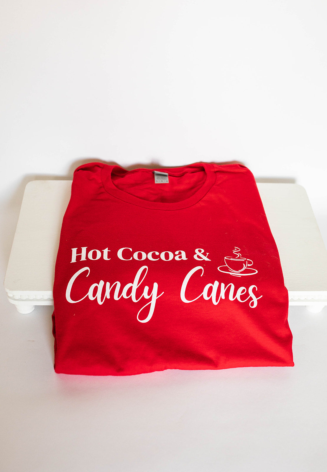 christmas, t-shirt, clothing, red, cocoa, candy cane