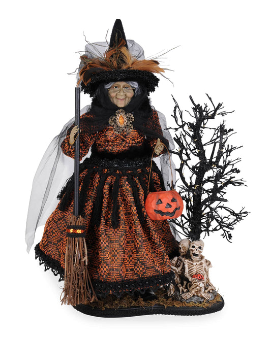 Lighted Haunted Trail Witch on base